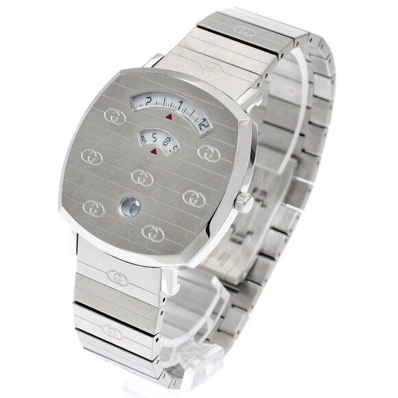 GUCCI Grip watch 157.3/YA157410 Date White Dial Quartz Men's Watch_894712 - Picture 7 of 7